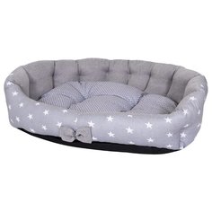 Лежак для собак и кошек HutPets MiniCot M 70х50 см Gray Stars