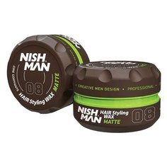 NISH MAN Воск 08 Matte Look, сильная фиксация, 150 мл