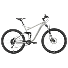 Горный (MTB) велосипед STARK Tactic 27.5 FS HD (2020) серебристый/серый 18" (требует финальной сборки)