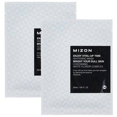 Mizon Enjoy Vital-Up Time Whitening Mask осветляющая тканевая маска, 30 мл, 2 шт.