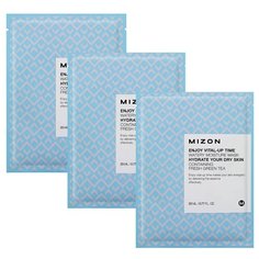 Mizon Enjoy Vital-Up Time Watery Moisture Mask тканевая маска с экстрактом зелёного чая, 23 мл, 3 шт.