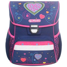 Herlitz Ранец Loop Blue Hearts, синий/розовый