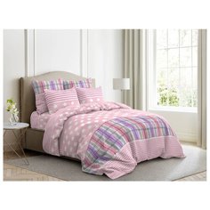 Постельное белье 1.5-спальное Ночь Нежна Звезды 50 х 70 см бязь розовый