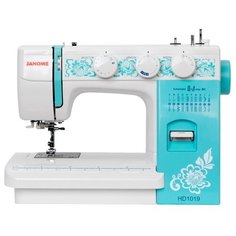 Швейная машина Janome HD1019, белый/бирюзовый