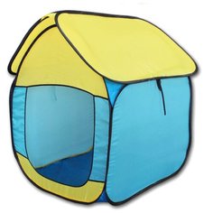 Палатка Belon familia ПИ-005/К-ТР Эконом Радужный домик Теремок голубой/желтый
