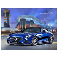 Альбом для рисования PROFIT Синий спорткар 29.7 х 21 см (A4), 24 л.