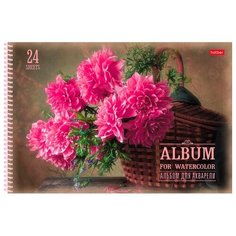 Альбом для акварели Hatber Яркий Букет 29.7 х 21 см (A4), 180 г/м², 24 л.