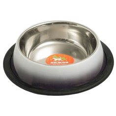 Миска Пижон с нескользящим основанием Амбре 235 мл серый