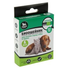 Пижон ошейник от блох и клещей Premium Bio для собак и кошек, 35 см, зеленый