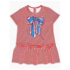Платье Веселый Малыш размер 98, красный/белый/синий