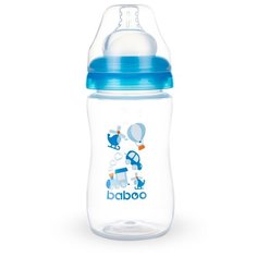 Baboo Бутылочка с широким горлом и силиконовой соской 230 мл с 3 мес., transport
