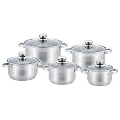 Набор кастрюль Bekker Premium BK-1597 10 пр. серебристый