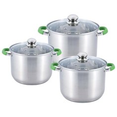 Набор кастрюль Bekker Premium BK-1586 6 пр. серебристый