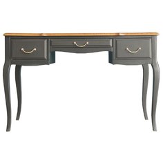 Письменный стол Этажерка Leontina, 120х50 см, цвет: черный