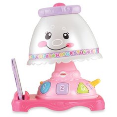 Интерактивная развивающая игрушка Fisher-Price Смейся и учись. Обучающая лампа серый/розовый