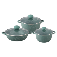 Набор посуды Bekker Malachite BK-4613 6 пр. зеленый