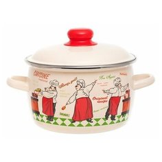 Кастрюля Vitross Cusiner 2 л, бежевый/красный