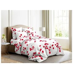 Постельное белье 2-спальное Ночь Нежна Зигзаг удачи 50 х 70 см бязь бордо