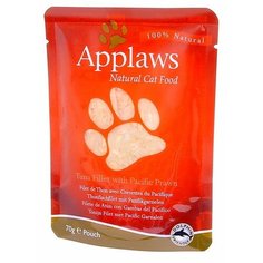 Корм для кошек Applaws с тунцом, с креветками 12шт. х 70 г (кусочки в соусе)
