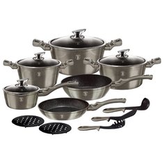 Набор посуды Berlinger Haus Carbon Metallic Line ВН-1223 15 пр. carbon