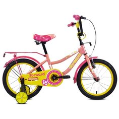 Детский велосипед FORWARD Funky 16 (2020) коралловый/фиолетовый (требует финальной сборки)