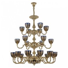 Люстра Bohemia Ivele Crystal 72101P/12+6+6/360/3d G P1 U Amber-Blue/H-1H, E14, 960 Вт