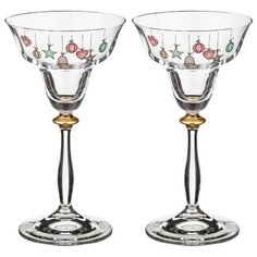 Подсвечник Bohemia Crystal Елочные игрушки бесцветный/золотистый