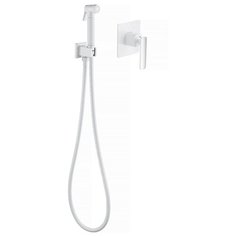 Смеситель для биде Timo Torne 4389/00-16SM однорычажный встраиваемый лейка в комплекте хром/белый