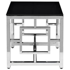 Столик Garda Decor GY-ET2051212, ДхШ: 50 х 50 см, черный/серебристый