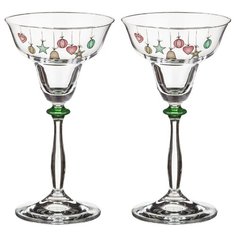 Подсвечник Bohemia Crystal Елочные игрушки бесцветный/зеленый