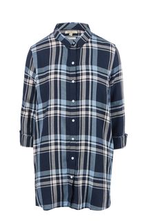 Синяя туника-рубашка в клетку Barbour