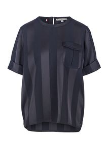 Темно-синяя блуза с карманом Tommy Hilfiger