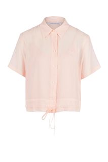 Укороченная рубашка розового цвета Calvin Klein Jeans