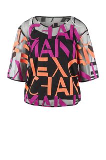 Полупрозрачная блуза с декоративной вышивкой Armani Exchange