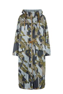 Разноцветный плащ в мелкую клетку с капюшоном Aigle