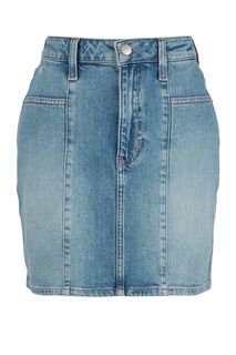 Расклешенная джинсовая юбка синего цвета Calvin Klein Jeans