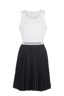 Платье средней длины с расклешенной юбкой Calvin Klein Jeans
