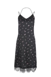 Черное платье с отделкой кружевом Befree