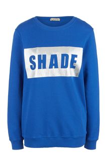 Свитшот из хлопка с серебристым принтом Shade