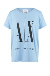 Хлопковая футболка с короткими рукавами Armani Exchange