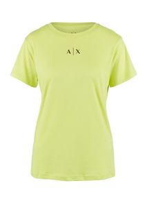 Однотонная футболка из хлопка Armani Exchange