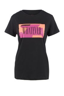 Хлопковая футболка с декоративным принтом Armani Exchange
