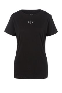 Однотонная футболка из хлопка Armani Exchange