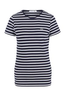 Футболка синего цвета в полоску Lacoste