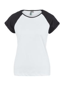 Футболка из хлопка с контрастными рукавами Befree