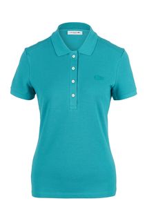 Однотонная хлопковая футболка поло Lacoste