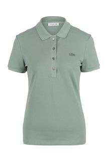 Однотонная хлопковая футболка поло Lacoste