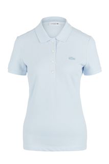 Однотонная хлопковая футболка поло Lacoste