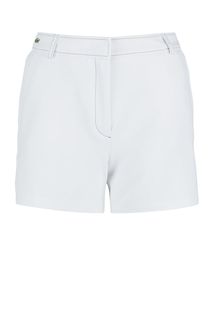 Короткие белые шорты с контрастной строчкой Lacoste
