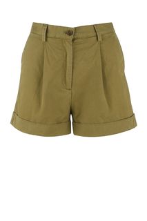 Короткие хлопковые шорты цвета хаки Aigle